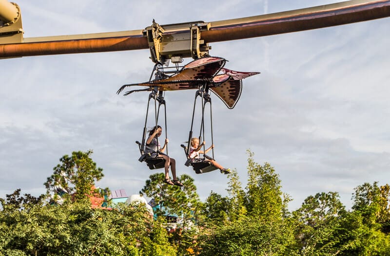 two girls on Pteranodon Flyers ride, Islands of Adventure