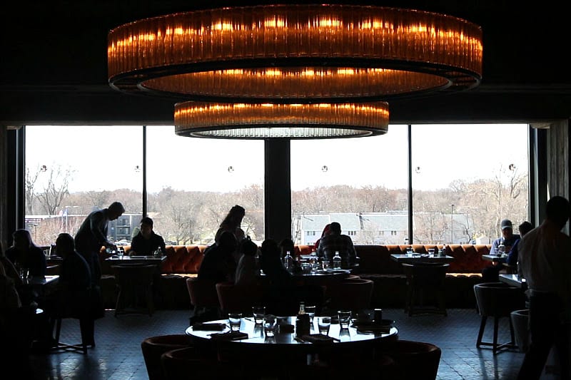 people sitting in a restaurant