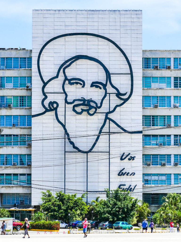 Monument in tribute to Fidel Castro Revolution Square in Havana