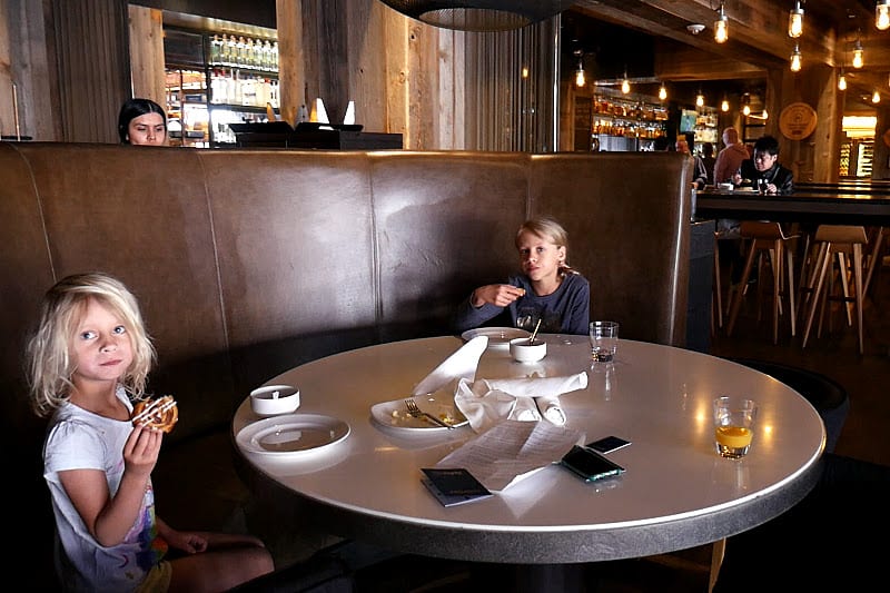 person sitting at a table