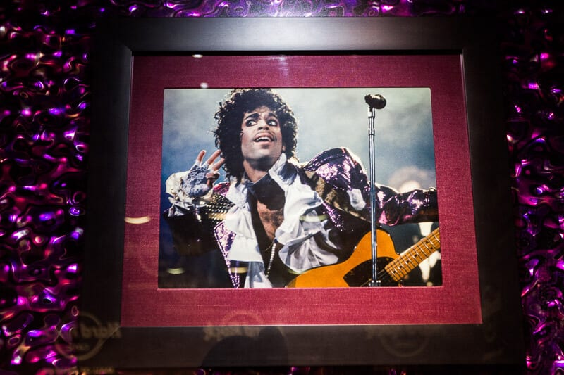 Prince  photo on wall of Hard Rock Cafe, Mall of America