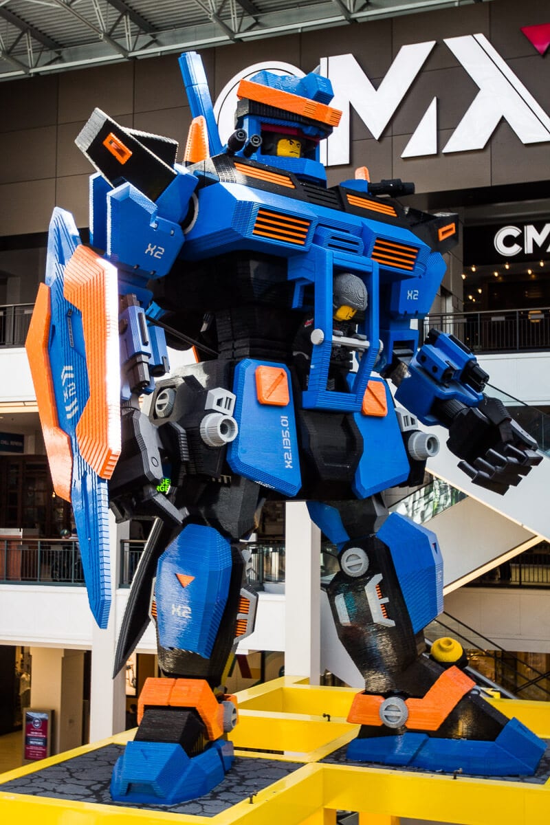 giant transformer made of lego