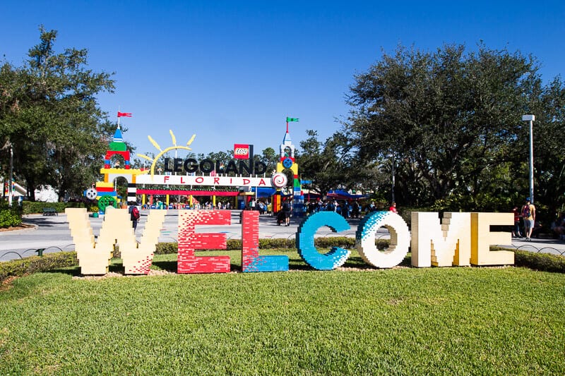 the legoland  Welcome sign