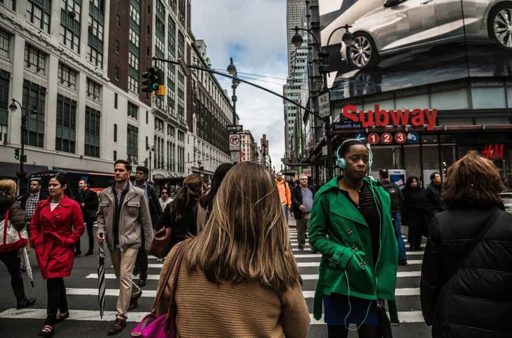 nyc people walking