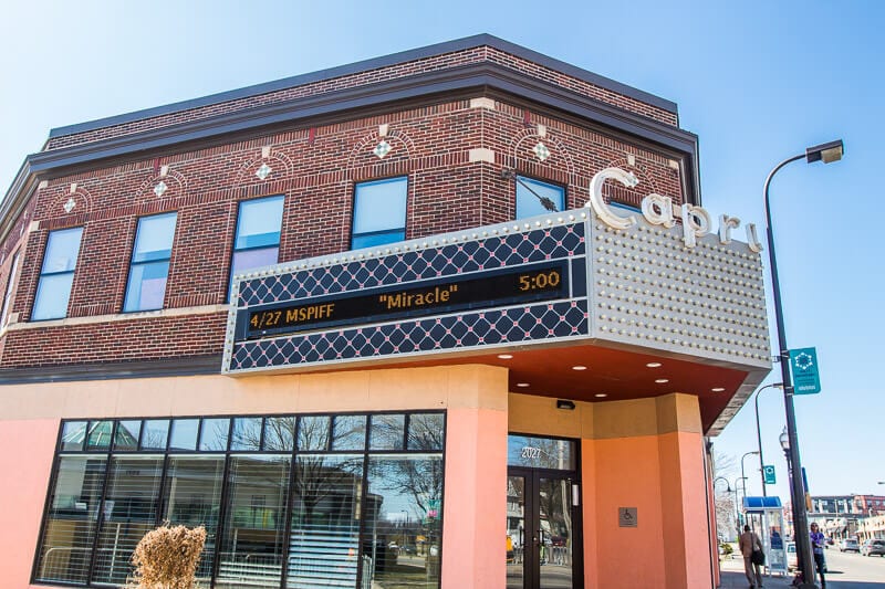 exterior of CApri Theater, Minneapolis