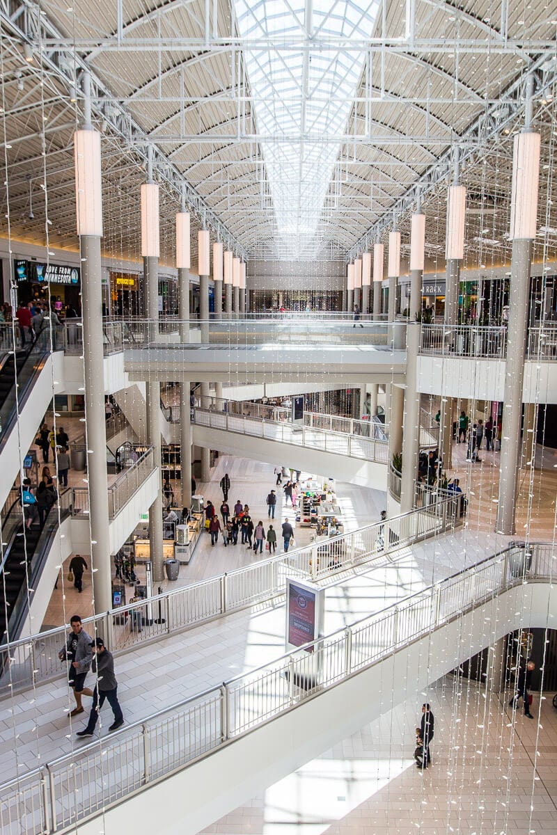 walkways inside mall of america