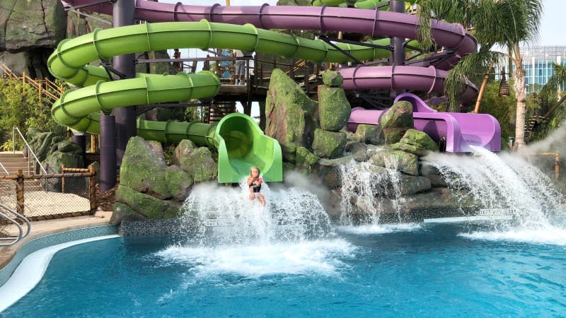 Water slide at Volcano Bay